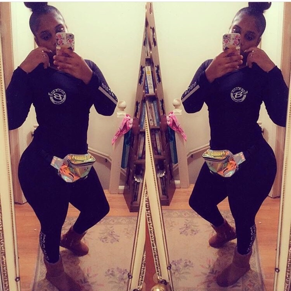 Long sleeve tee with tights to match.